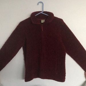 Red fuzzy fleece